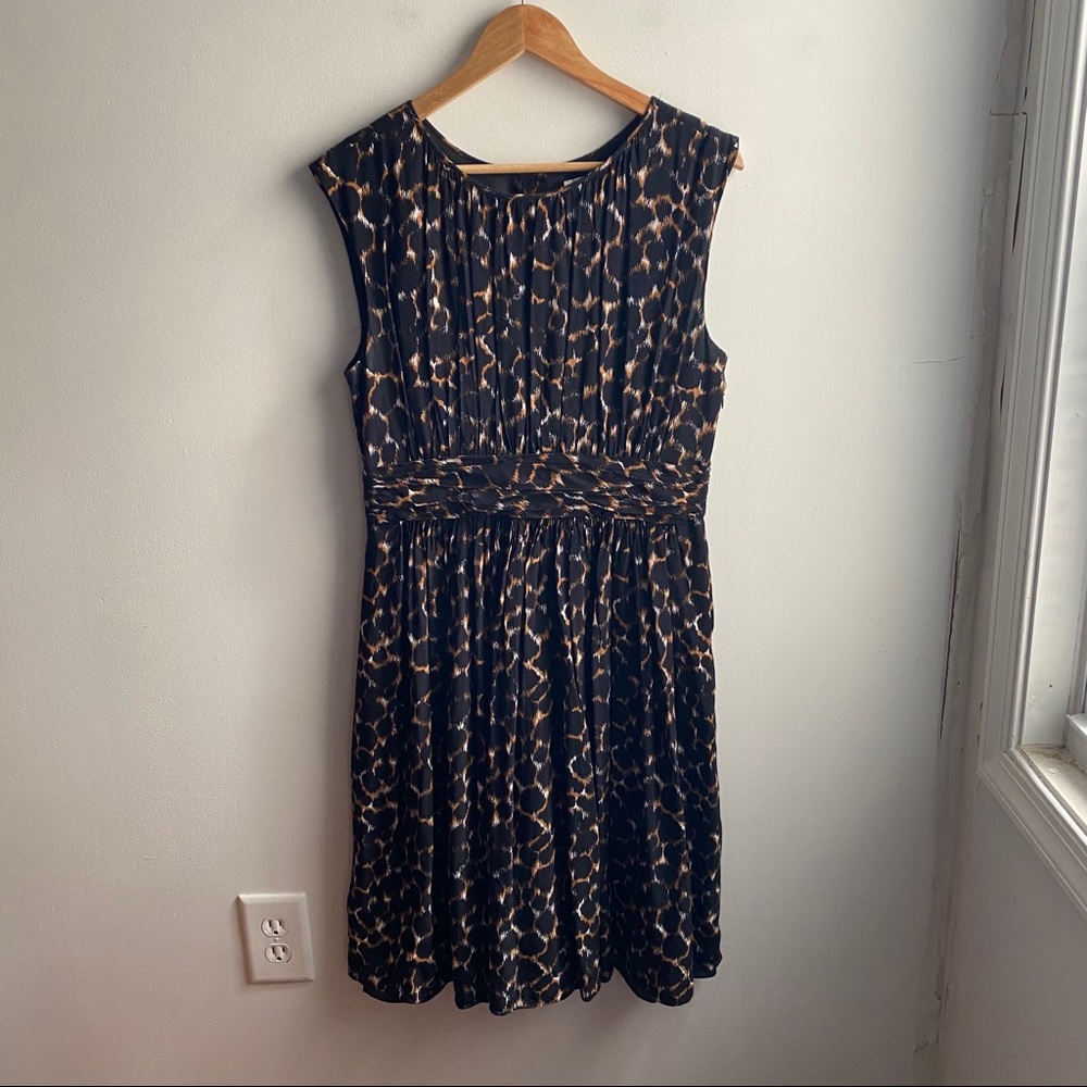 Boden Tall Selina animal print knee length dress